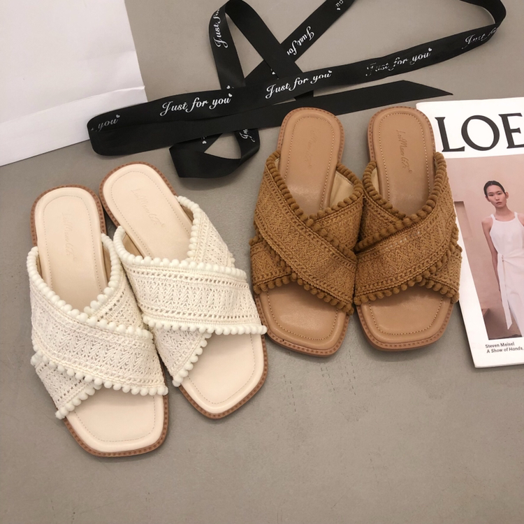 Fengda Women's Roman Style Flat Sandals 2024 Summer Cross Strap Slippers - Image 4