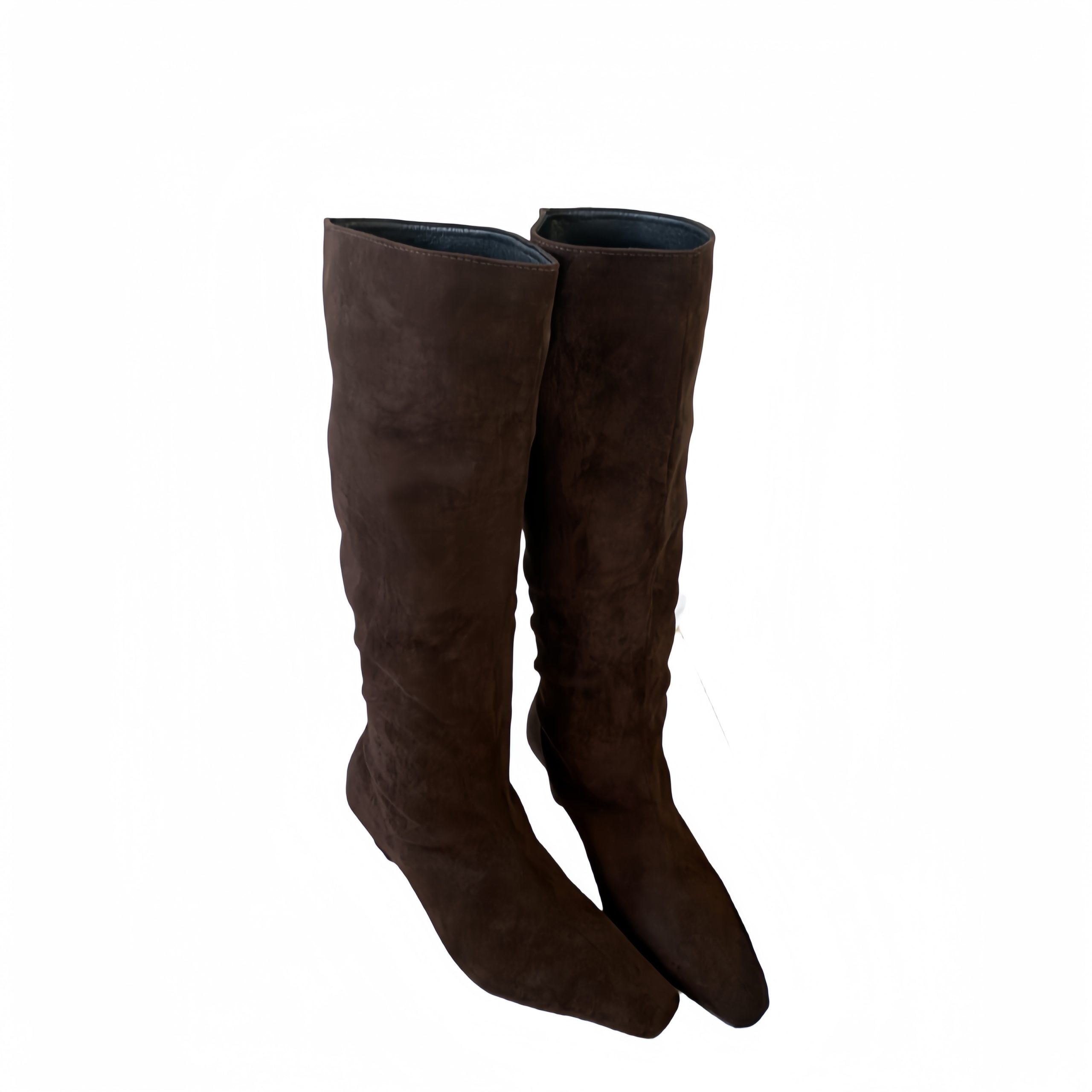 2024 New Autumn Winter Small Square Toe Patent Leather Kitten Heel Straight Tube Over Knee Boots Women's Fashion Boots - Image 5
