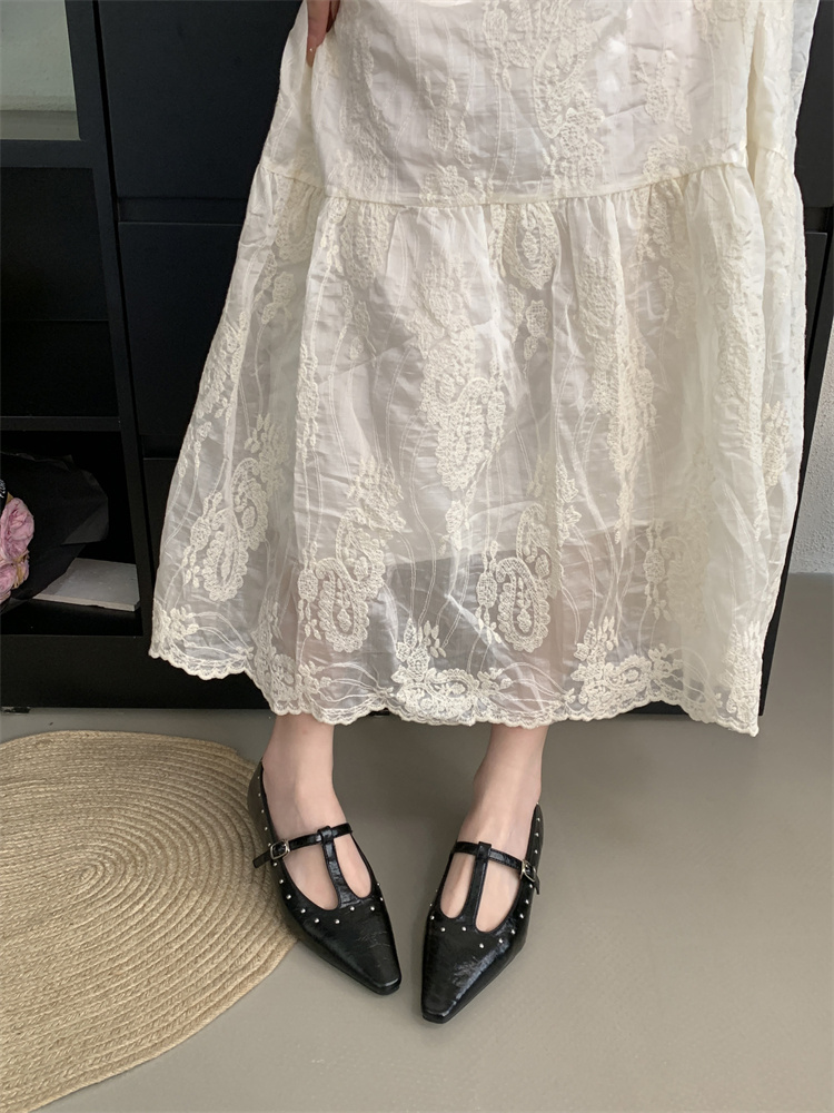 French Style Pointed Toe Black Commuter Mary Jane Shoes for Women 2025 Spring Elegant Low Heel - Image 2